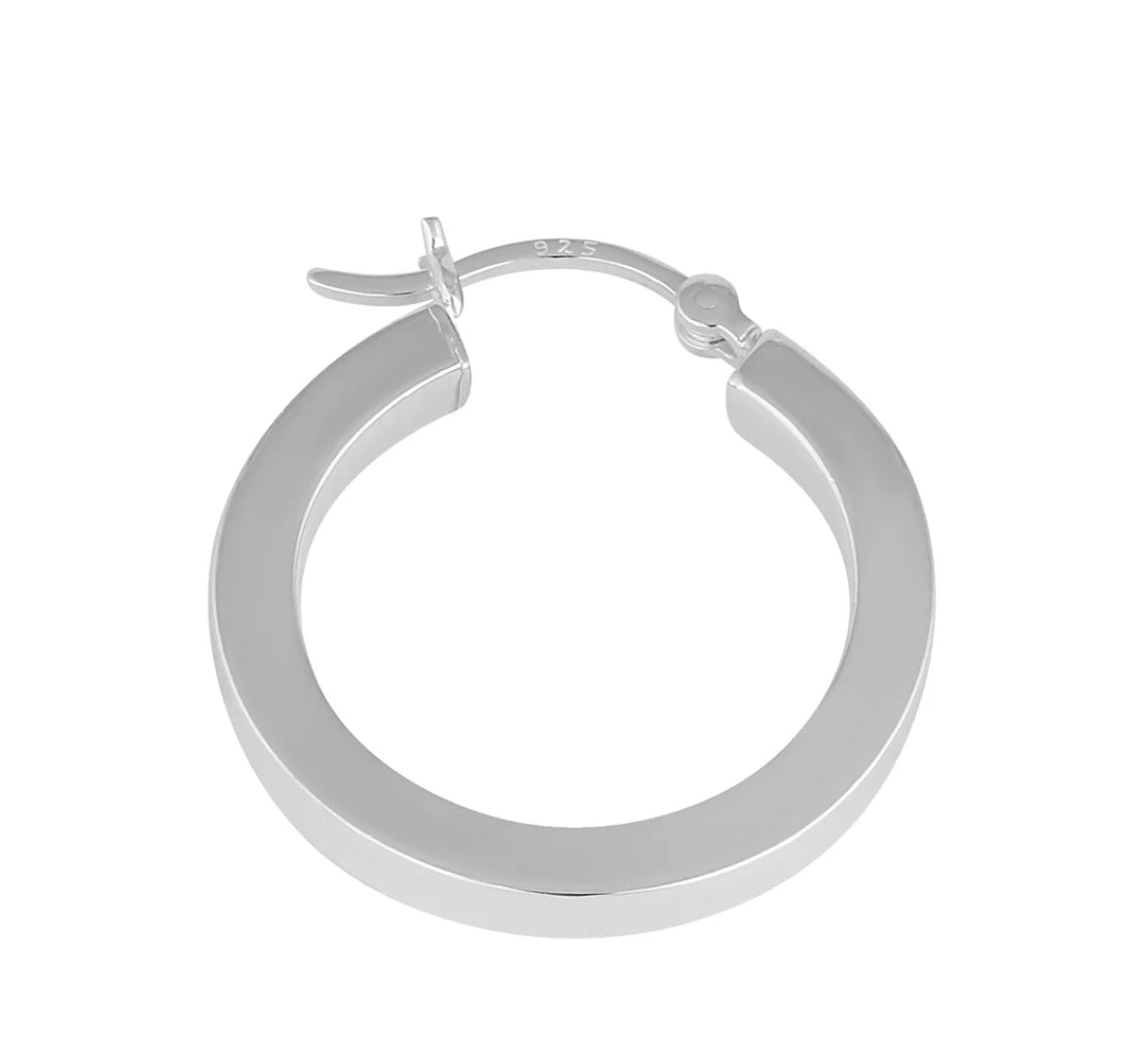 Sterling Silver 3.0MM x 25MM Hoop Earrings