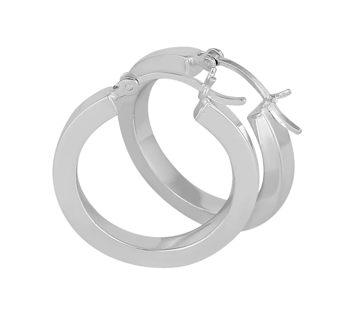 Sterling Silver 3.0MM x 25MM Hoop Earrings